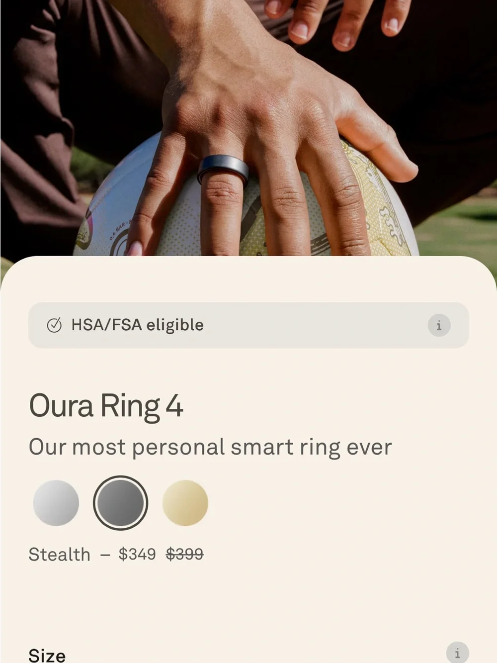 Oura Ring 4 Size 8
